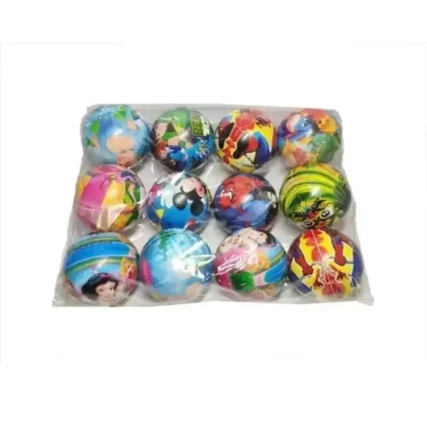 Basha Mall Cute Funny Toons Light Weight Smiley Face Squeeze Ball Pack of 12 - 6 cm (Multi-color)