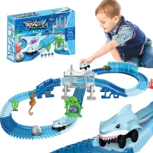 Amitasha Adventure Shark Car Race Track Toy for Kids Boy Girls Building Ramp DIY Set