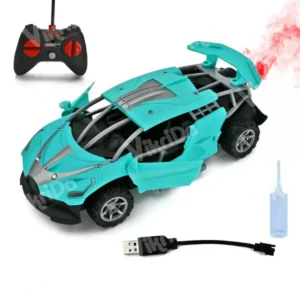 VikriDa 1:24 Scale RC Remote Control Racing Car with Smoke - BLUE (Blue)