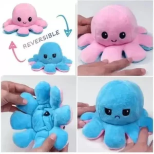 MAURYA Premium Quality Super Soft Reversible Mini Octopus multicolor - 18 cm (Multicolor)