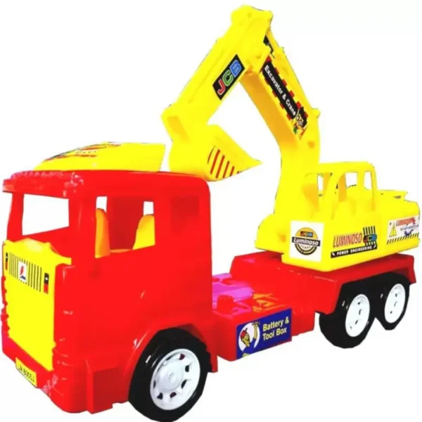 deepak badkur Push and Go Toy for Kids, JCB Truck Excavator Truck Toy(Made In India) (Multicolor, Pack of: 1)