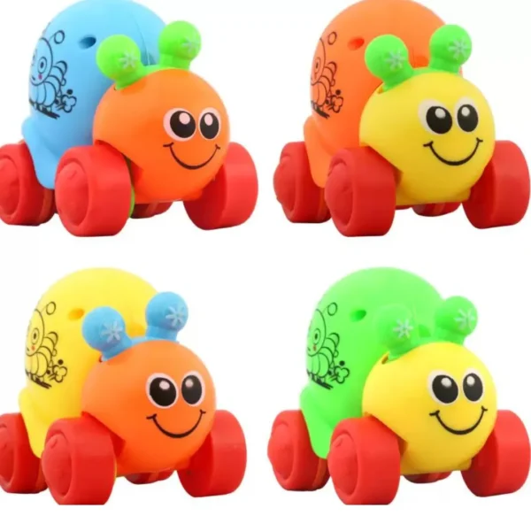 1st Step Snail Friction/Push & Go/Friction Powered Toys - Pack Of 4 (Multicolor, Pack of: 4)