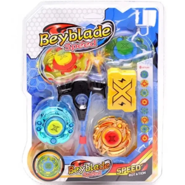 ShopMeFast Battle Spin Beyblade Speed Rotation Set Toy For Kids (Multicolor)