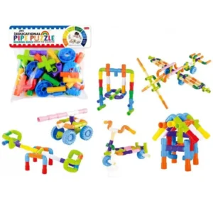 jmv PIPE BUILDING BLOCKS FOR KIDS-CREATIVE MULTICOLORED EDUCATIONAL CONNECTING PIPE BUILDING BLOCKS FOR KIDS (Multicolor)