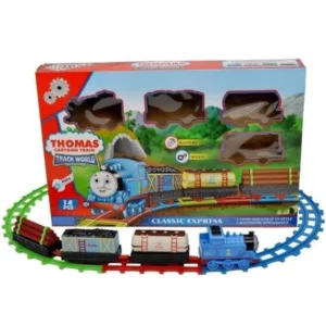 TEMSON 14 PCS Thomas Train Toys Track Set for Kids with Thomas Cartoon Combination Medium Classic from World