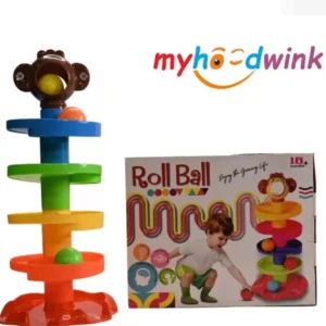 Myhoodwink Roll Ball Toy for Kids with 5 Layer Ball Drop and Swirling Tower for Baby (Multicolor)