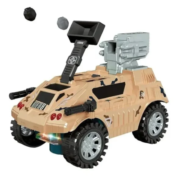 Star Implex Star Modern Children Remote Control Car Toys Electric Armored Bomb Vehicle Set Rc Military Tank Toy Car Kit (Beige)