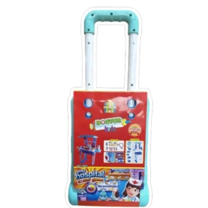 RPVENTERPRISE Children's Play Toys Twist Trolley Case Workbench 2 in 1 Doctor Set Trolley Toy for Kids