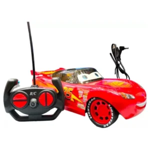 SABIRAT 3D McQueen Car For Kids, Remote Control, 27MHz, Complete Function, LED Lights (Painted Body, Multicolor, Pack Of: 1)