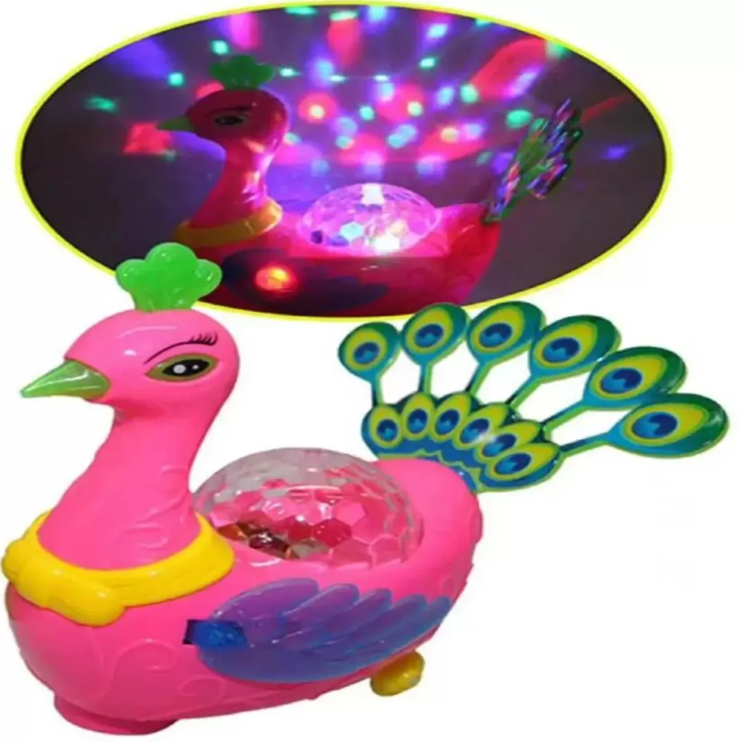 KTRS Smiles Electric Peacock Toy Kids Musical Dancing Peacock Toy Flashing Lights (Multicolor)