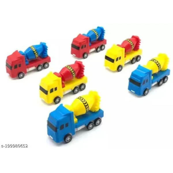 VRUX Pack Of 6 Small Size Indian Miniature Road King Truck Toys For Children