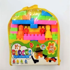 Negi Kid's Amazing Building Block with Bag Packing (Multicolour) - 66 Pieces (66 pieces)