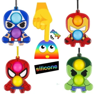 Mallexo Time Pass Silicone Spider Man Push and Pop Poppet for Kids