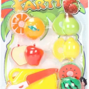 Hardik Realistic Sliceable 6 Pcs Fruits and Vegetables Cutting Play Toy Set