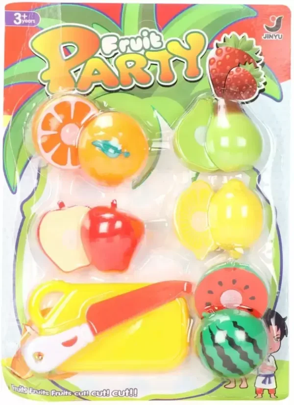 Hardik Realistic Sliceable 6 Pcs Fruits and Vegetables Cutting Play Toy Set