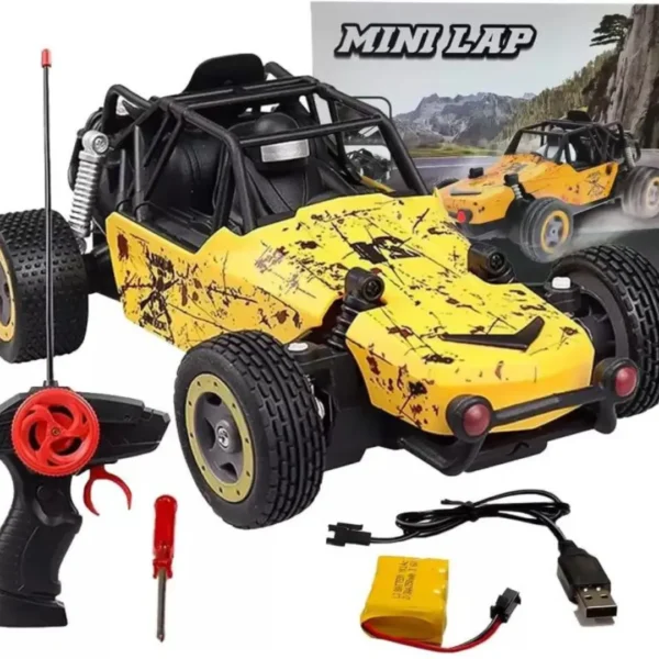 Wembley Toys Bouncing Climbing Car High-Speed Remote Control Car Model Toy Four-Way Remote Control Off-Road Vehicle PVC RC Car Simulation Children's Toy Four-Wheel Drive for Boys and Girls  (Yellow)