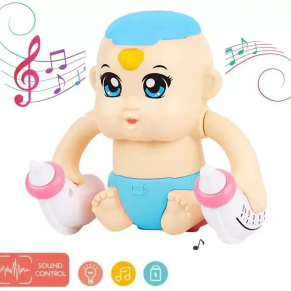 littlewish rolling dancing musical voice acivated baby toy fr kids  (Multicolor)