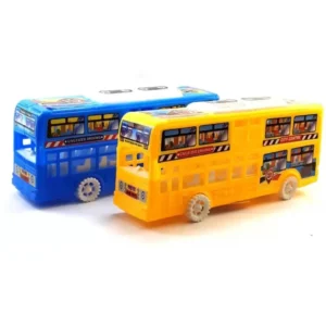 Tuzaa Double Decker City Tour Bus  (Yellow, Multicolor, Pack of: 2)