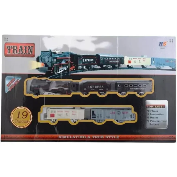 Branded Rail King Intelligent Classical Train with Light (Multicolor)