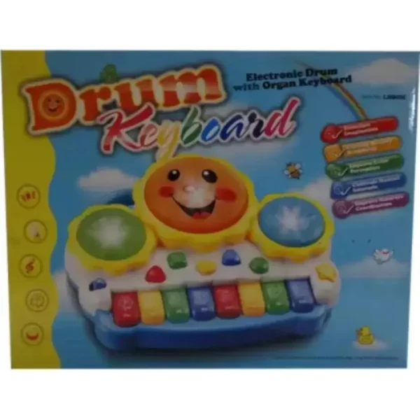 Intelligent Musical (IND*99) Piano Drum Keyboard Toys with Flashing Lights (Multicolor)