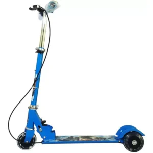 Kn2 MART 3 Wheel Foldable Scooter Cycle with Height Adjustment & LED Light on Wheel for Kids Boys Girls (Multicolor)