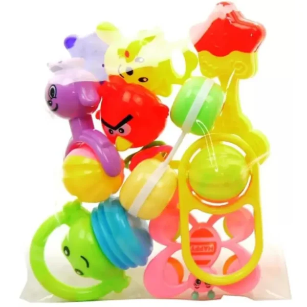 Globular Attractive Colorful Flexible Non Toxic Rattle Set Rattle  (Multicolor)