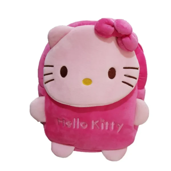 Click At Luggage Pink Hello Kitty Velvet School Bag for Kids