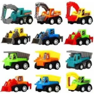 Ophiuchus Mini Excavator Crane Dumper Car ETC Friction Construction Vehicles Truck Toys  (Multicolor, Pack of: 12)