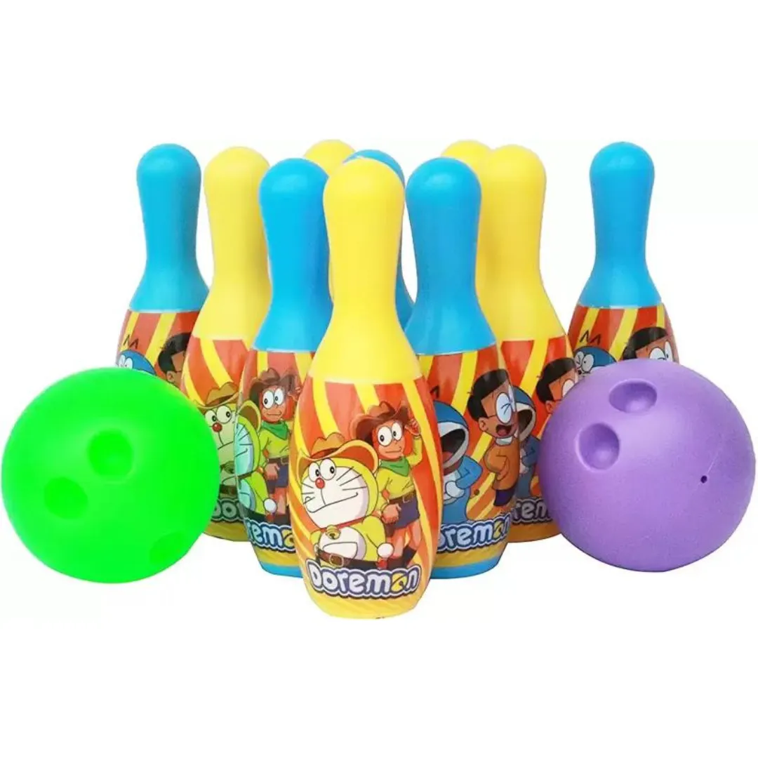 voolex Big Size Plastic Bowling pins Set 10 pins 2 Balls Large Bowling Toy for Kids Bowling