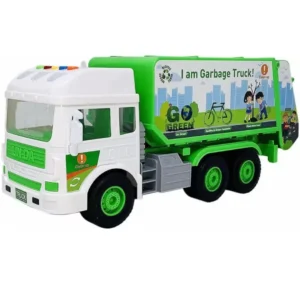 KRU MIR Unbreakable City Garbage Truck Toys for Kids Friction Powered with Lights & Realistic Sounds. Made from ABS Plastic with Move able Rotating Dump Trolley  (Multicolor, Pack of: 1)