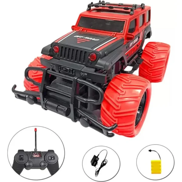 Toyshack Big and Mean Rock Crawling 1:20 Scale Modified Off-Road Hummer RC Car/Monster Truck  (Red)