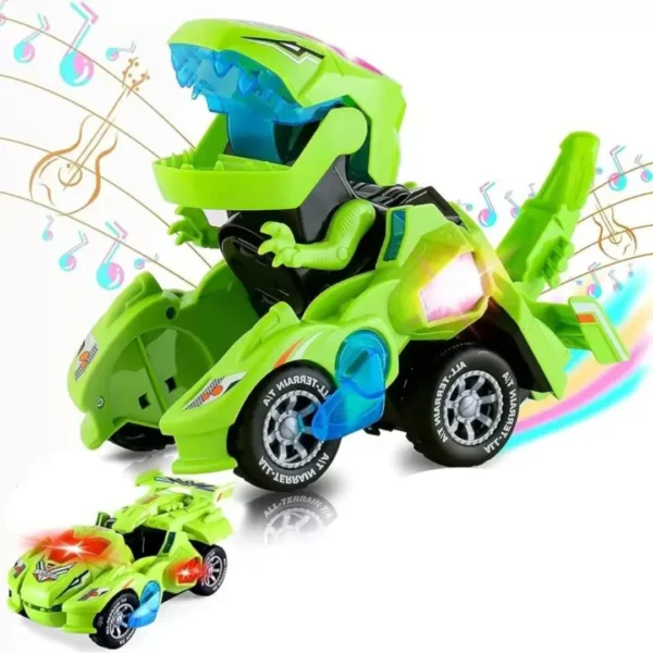 Priyadarshi Dinosaur Toys for 3-5 Years Old, 2 in 1 Automatic Transforming Dinosaur Car (Green) Priyadarshi Dinosaur Toys for 3-5 Years Old, 2 in 1 Automatic Transforming Dinosaur Car (Green)